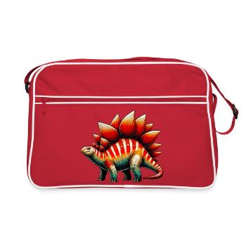 Dinosaur - Retro Bag - red/white - Front