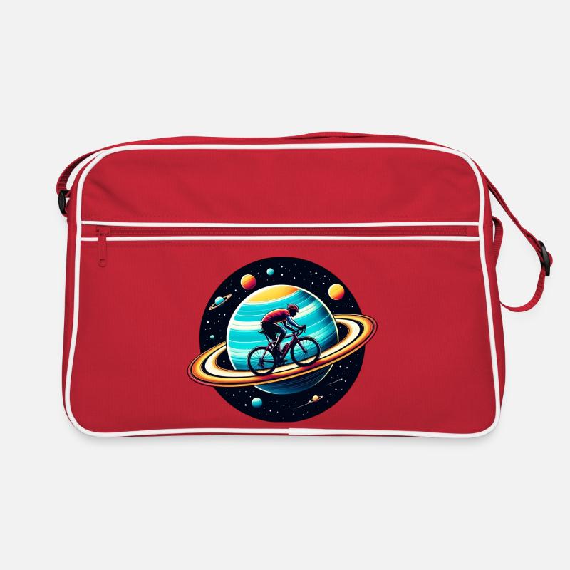 Cycliste sur Saturne Sac Retro