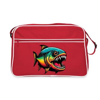 Piranha - Sac Retro - rouge/blanc - Devant