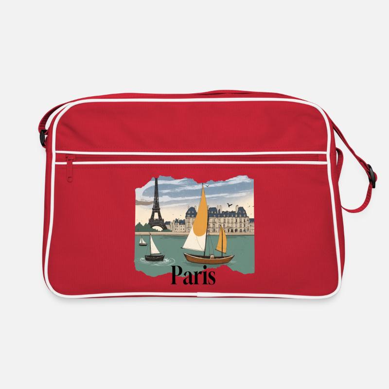 Paris : ses voiliers d’époque - Sac Retro - rouge/blanc
