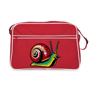 Escargot - Sac Retro - rouge/blanc - Devant