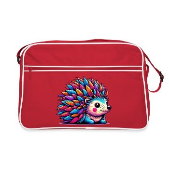 Igel - Retro Tasche - Rot/Weiß - Vorne