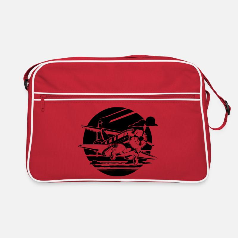 Propeller Plane Drawing Retro Bag