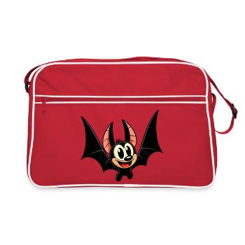 Fledermaus - Retro Tasche - Rot/Weiß - Vorne