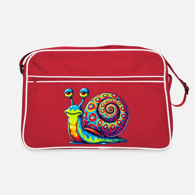 Escargot - Sac Retro - rouge/blanc