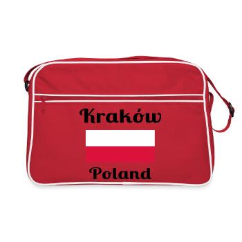 Cracovie, Pologne - Imprimés élégants - Sac Retro - rouge/blanc - Devant