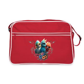 Le gang de l’oiseau heureux - Sac Retro - rouge/blanc - Devant