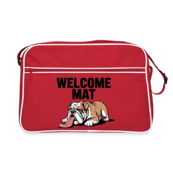 Welcome Mat Bulldog - Retro Bag - red/white - Front