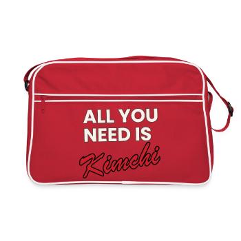 All You Need Is Kimchi – Korea Food Shirt - Retro Bag - red/white - Front