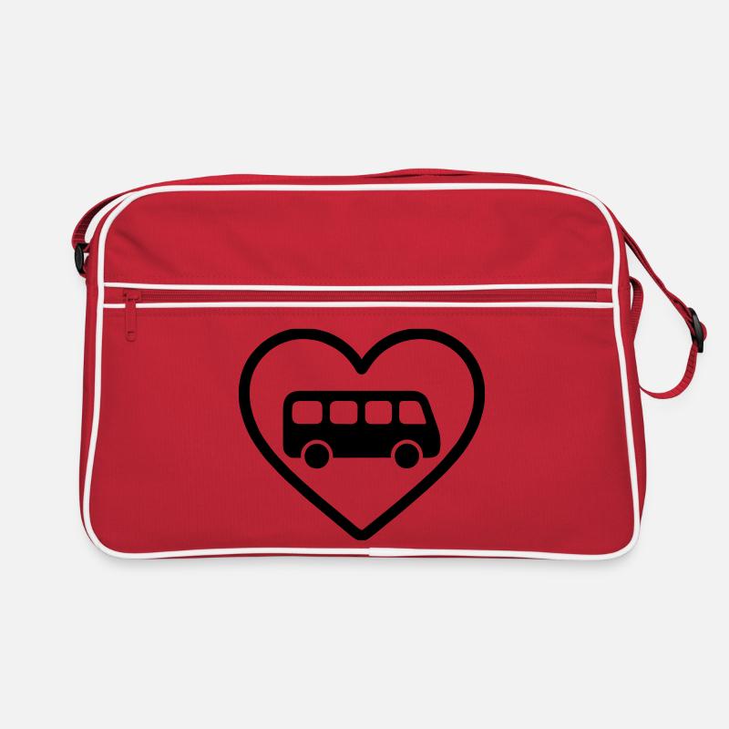 Heart Busfahrer Retro Tasche