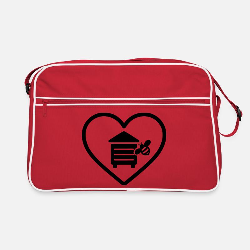 Bee hive beekeeper heart Retro Bag