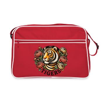 Floral Tiger Crest Vintage Tattoo 1987 - Retro Bag - red/white - Front
