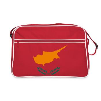 Pavillon de Chypre Drapeau de la République de Chypre Chypre - Sac Retro - rouge/blanc - Devant