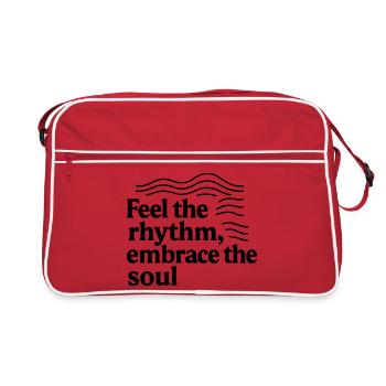 Jazz Ressens le rythme, embrasse l'âme - Sac Retro - rouge/blanc - Devant