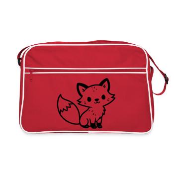 renard mignon - Sac Retro - rouge/blanc - Devant