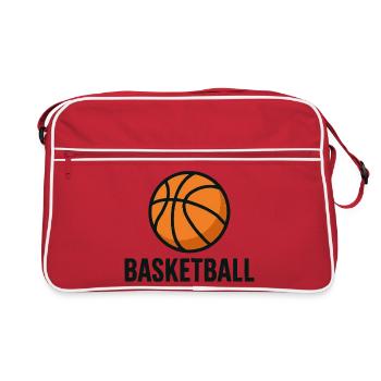 Emblème du basket-ball - Sac Retro - rouge/blanc - Devant