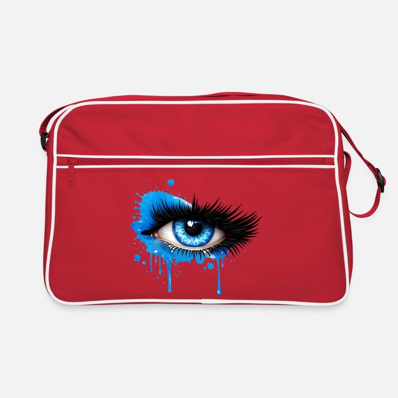 Œil bleu dans le style graffiti Sac Retro