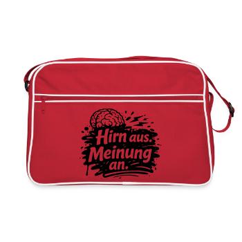 Cerveau à partir de l’opinion - Sac Retro - rouge/blanc - Devant