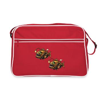 Piranhas des eaux profondes steampunk - Sac Retro - rouge/blanc - Devant
