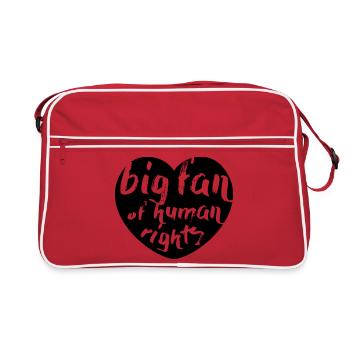 Grand fan des droits de l’homme - Sac Retro - rouge/blanc - Devant