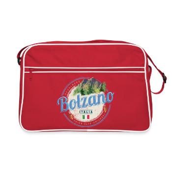 Bolzano, Trentin, Tyrol du Sud, Italie, souvenir vintage - Sac Retro - rouge/blanc - Devant