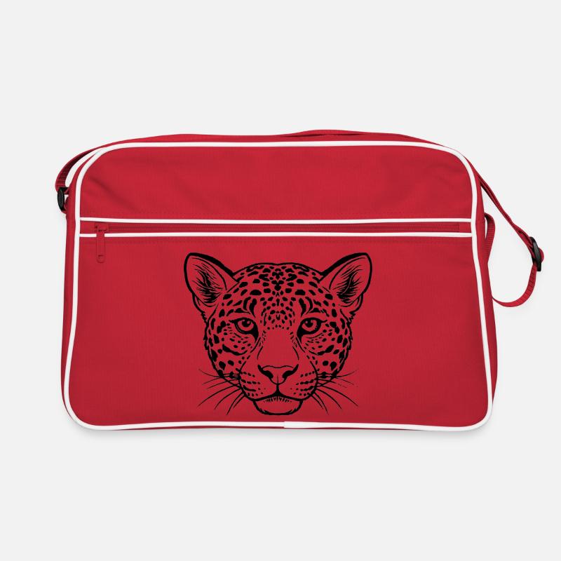 Leopardengesicht Retro Tasche
