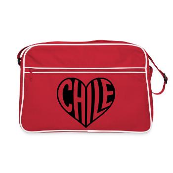 Chile Heart Typography - Retro Bag - red/white - Front