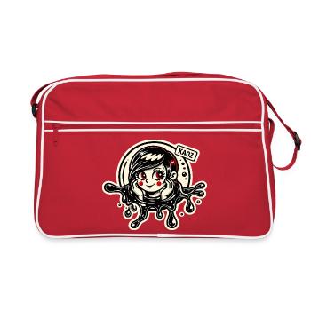 Kawaii Ink Splash Girl - Sac Retro - rouge/blanc - Devant