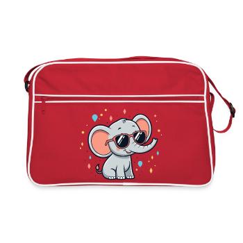 Shimmering Elephant Sunglasses - Retro Bag - red/white - Front