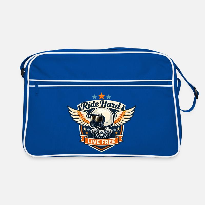 Winged Helm Moto Ride Hard Retro Tasche