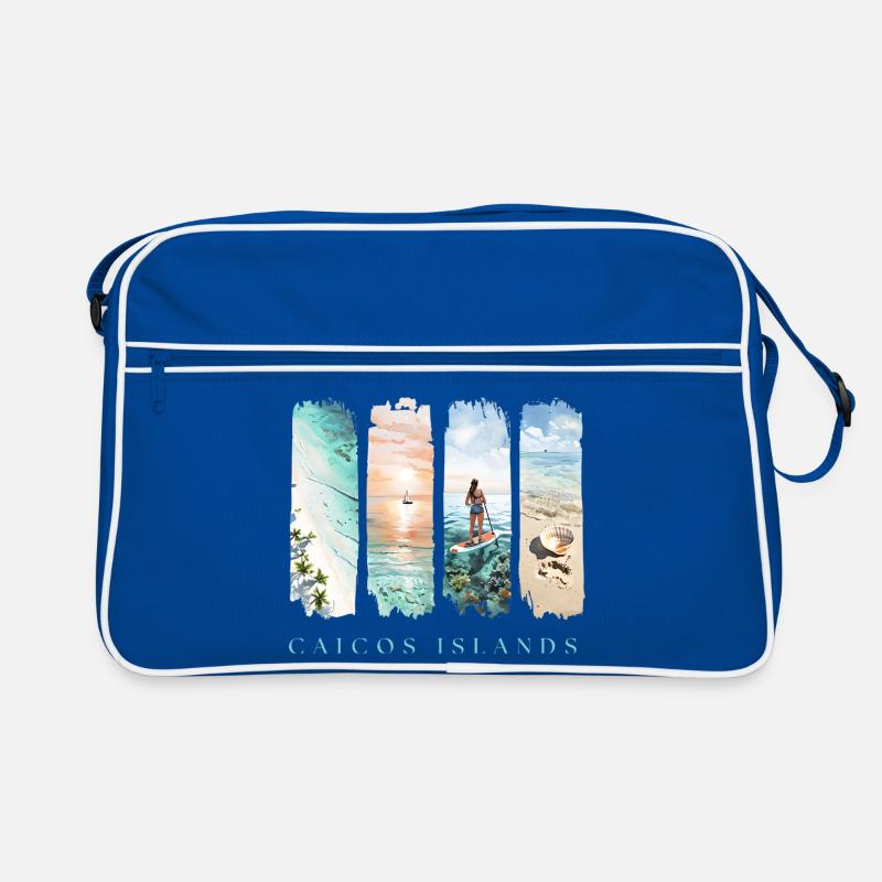 Caicos Islands Design – Caribbean Beach Motif Retro Bag
