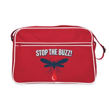 Stop the Buzz Mosquito Blood Drop - Retro Bag - red/white - Front