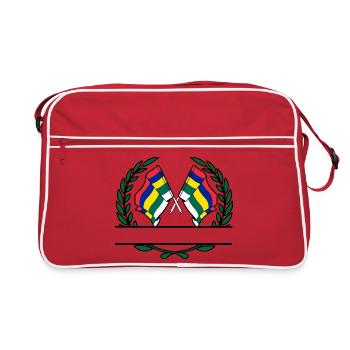 Drapeaux de laurier de Terschelling – Fierté de l’île - Sac Retro - rouge/blanc - Devant