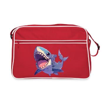 Weißer Haie Weißer Hai - Retro Tasche - Rot/Weiß - Vorne