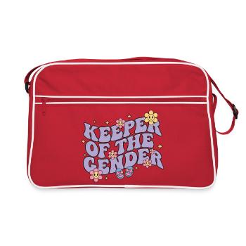 Révélation de sexe : Gardien de la baby shower de genre - Sac Retro - rouge/blanc - Devant