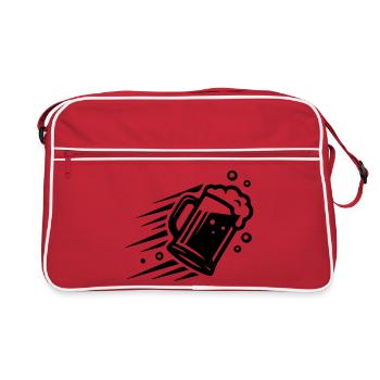 Wheat Beer Beer Glass Icon - Retro Bag - red/white - Front