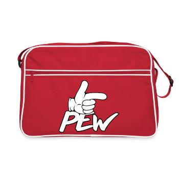 Graphique de la main Pew Pew - Sac Retro - rouge/blanc - Devant