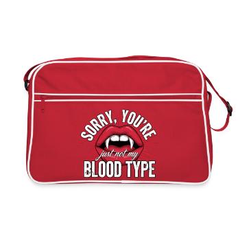Sorry You're Not My Blood Type - Retro Tasche - Rot/Weiß - Vorne