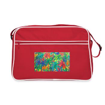 Motif tropical des palmiers - Sac Retro - rouge/blanc - Devant