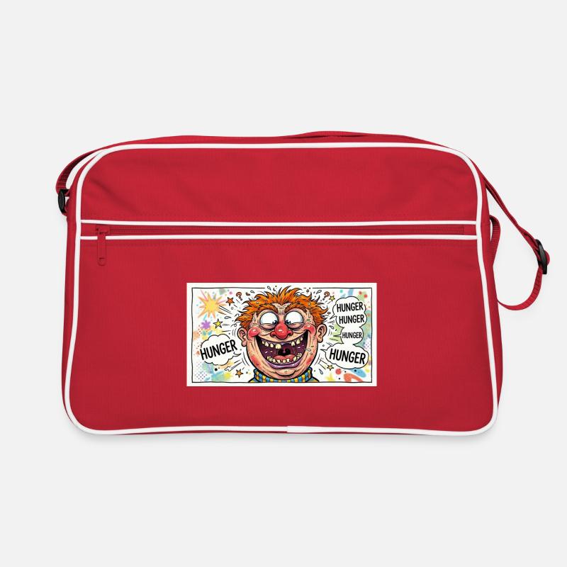 Hunger Clown Pop Art Motiv Retro Tasche