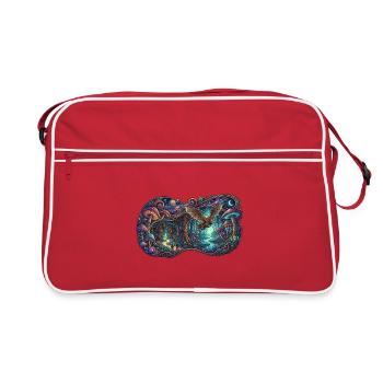 Sentier du Dragon de la Forêt Nocturne - Sac Retro - rouge/blanc - Devant