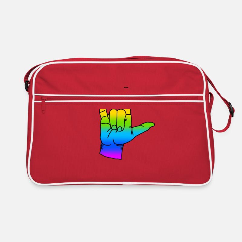 Regenbogen Rock n Roll Retro Tasche