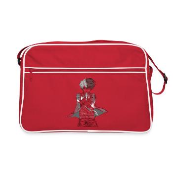 anime boy gun - Retro Tasche - Rot/Weiß - Vorne