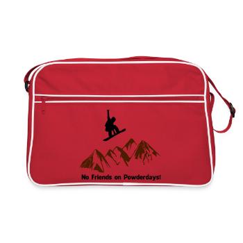 No. friends on Powderdays - Retro Bag - red/white - Front
