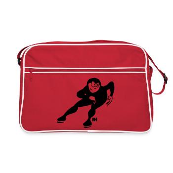 Speed Skater - One Color Design - Retro Bag - red/white - Front