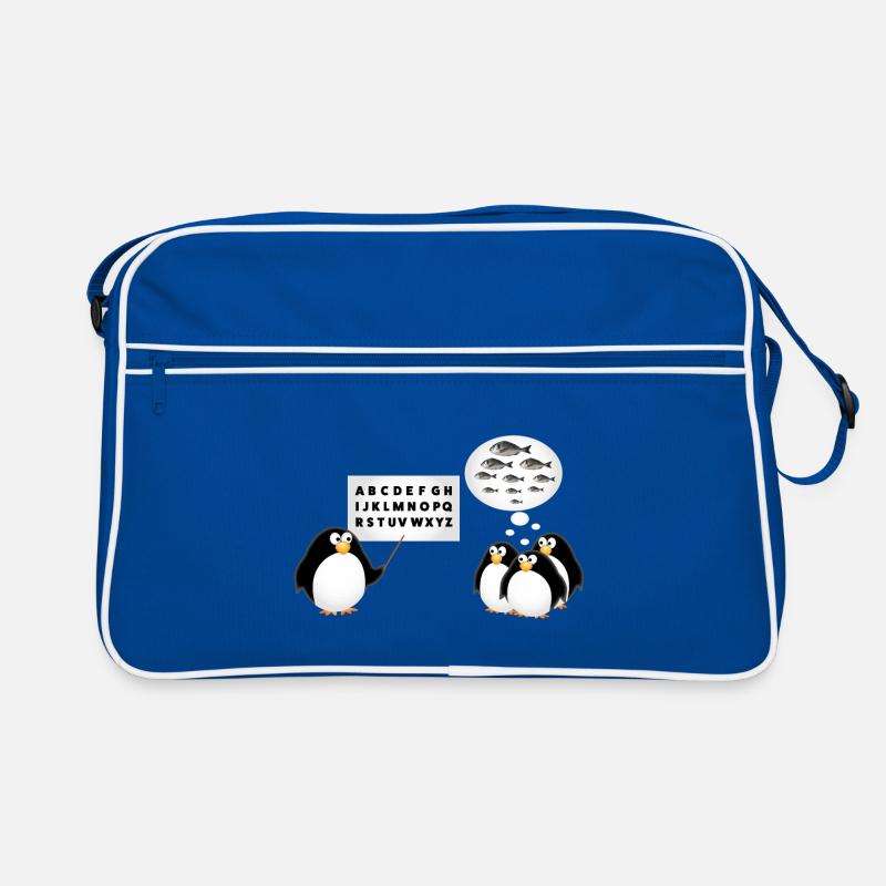 Schule - Pinguin Retro Tasche