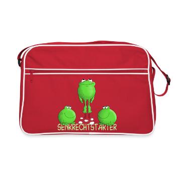 Start - take off - funny - Retro Bag - red/white - Front