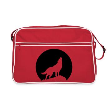 Loup déguisé - Sac Retro - rouge/blanc - Devant