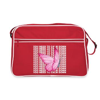 Tu as besoin de te calmer, vous avez besoin de vous calmer - Sac Retro - rouge/blanc - Devant
