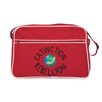 Extinction Rebellion Planet Earth noir - Sac Retro - rouge/blanc - Devant